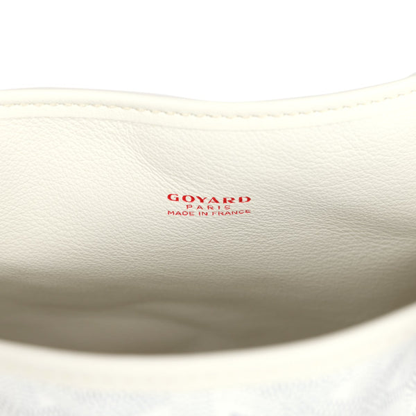 Goyard Goyardine Anjou White Mini Bag Palladium Hardware