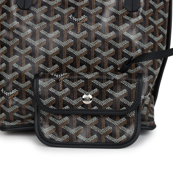 Goyard Goyardine Anjou Black Mini Bag Palladium Hardware