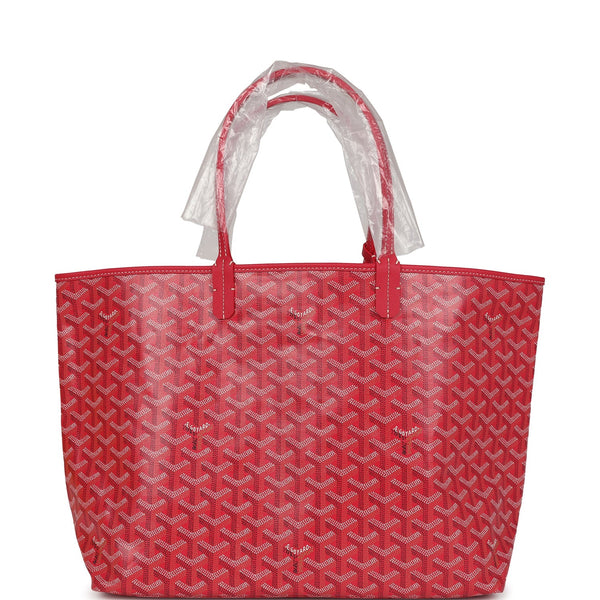 Goyard Goyardine Fuchsia St. Louis PM Tote Bag Palladium Hardware