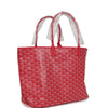 Goyard Goyardine Fuchsia St. Louis PM Tote Bag Palladium Hardware