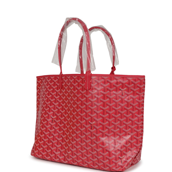 Goyard Goyardine Fuchsia St. Louis PM Tote Bag Palladium Hardware
