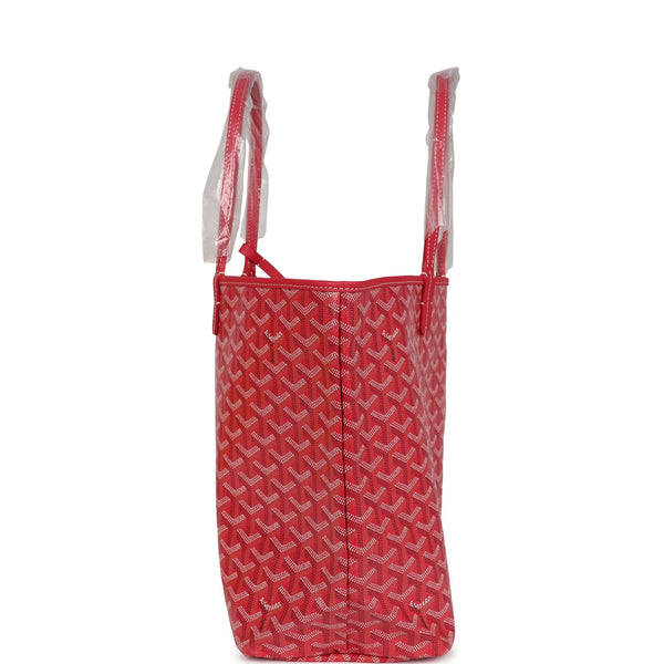 Goyard Goyardine Fuchsia St. Louis PM Tote Bag Palladium Hardware
