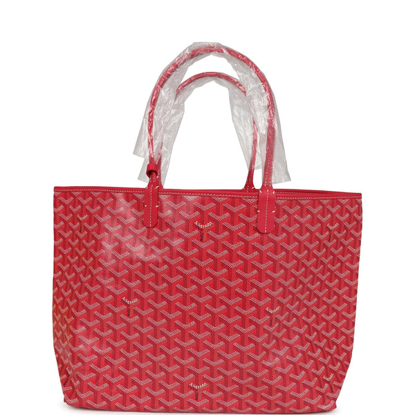Goyard Goyardine Fuchsia St. Louis PM Tote Bag Palladium Hardware