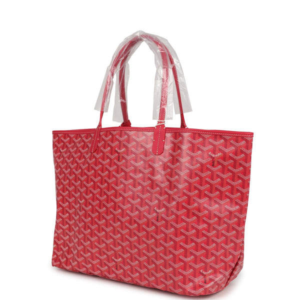 Goyard Goyardine Fuchsia St. Louis PM Tote Bag Palladium Hardware