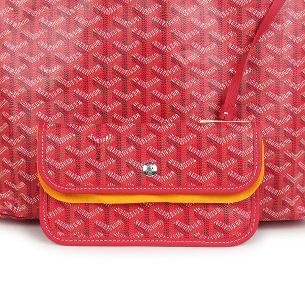 Goyard Goyardine Fuchsia St. Louis PM Tote Bag Palladium Hardware
