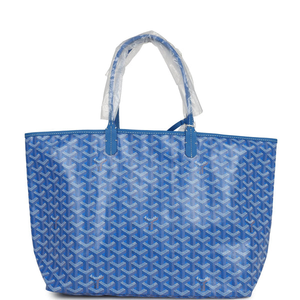 Goyard Goyardine Sky Blue St. Louis PM Tote Bag Palladium Hardware
