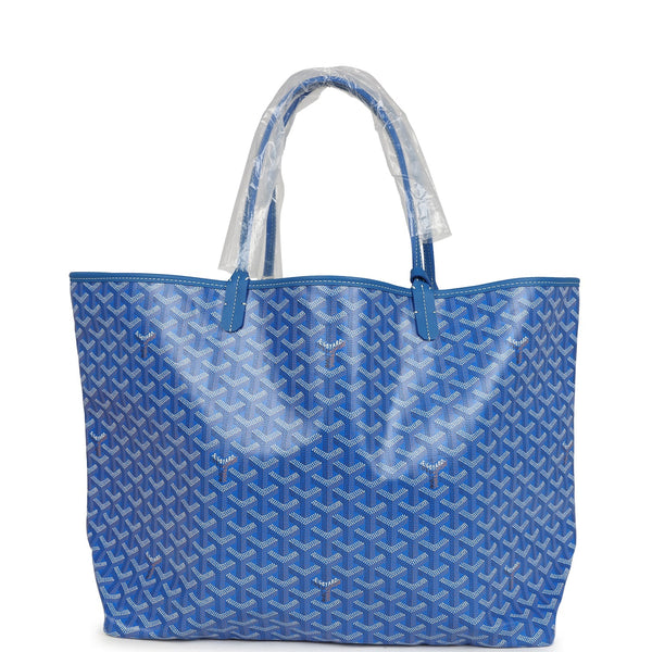 Goyard Goyardine Sky Blue St. Louis GM Tote Bag Palladium Hardware