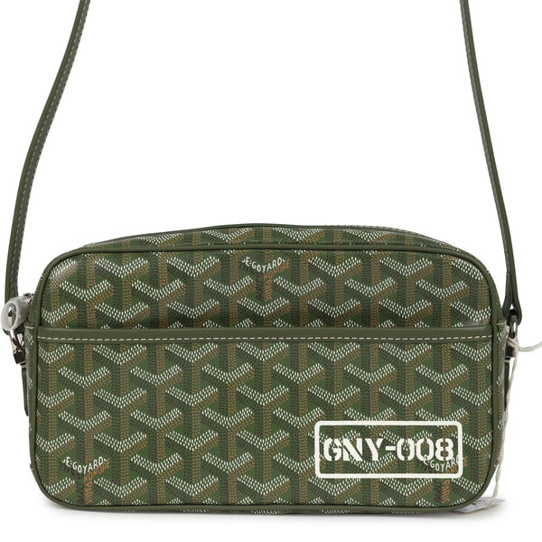 Goyard Goyardine Khaki Cap Vert PM Bag Palladium Hardware
