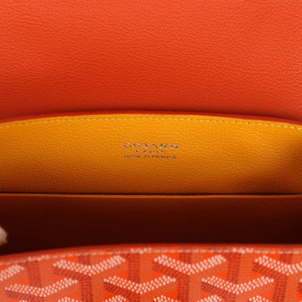 Goyard Saigon Souple Mini Orange Goyardine Palladium Hardware
