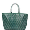 Goyard Goyardine Green St. Louis PM Tote Bag Palladium Hardware