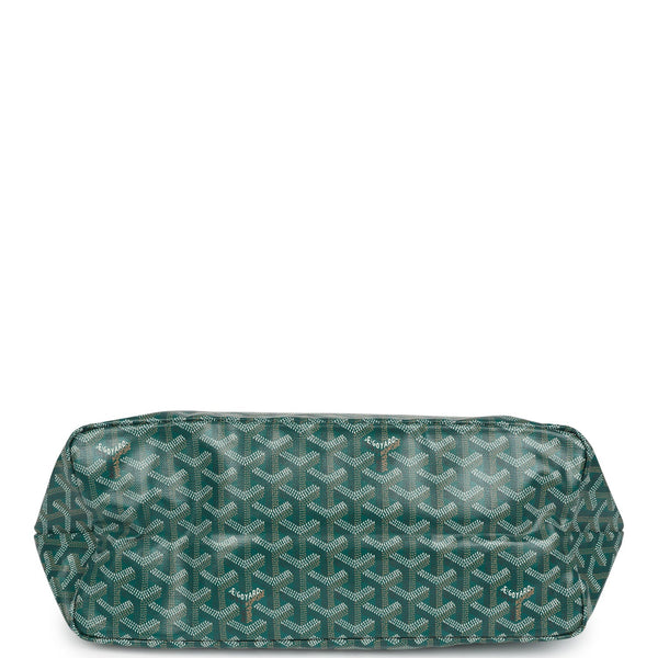 Goyard Goyardine Green St. Louis PM Tote Bag Palladium Hardware