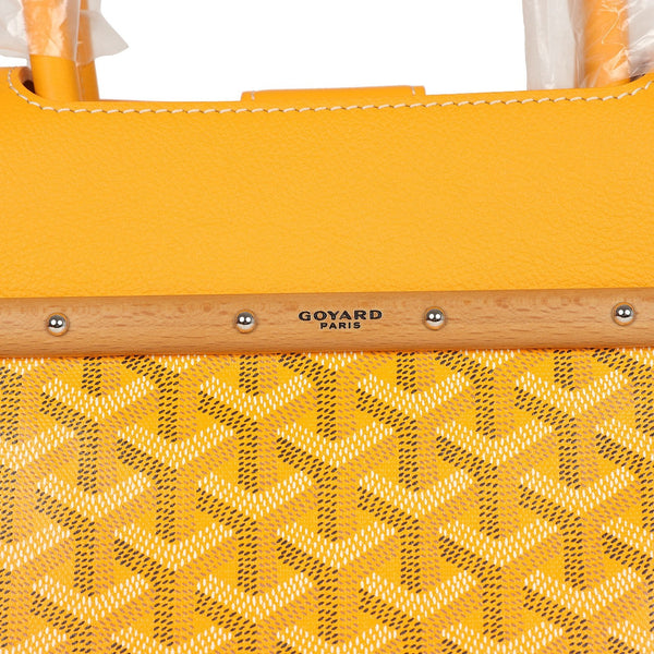 Goyard Saigon Tote Yellow Goyardine Canvas Palladium Hardware