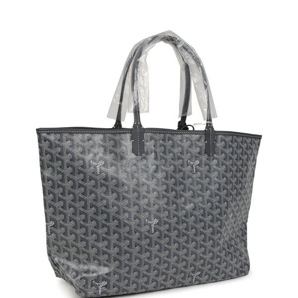 Goyard Goyardine Gray St. Louis PM Tote Bag Palladium Hardware