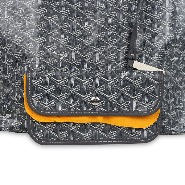 Goyard Goyardine Gray St. Louis PM Tote Bag Palladium Hardware