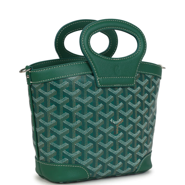 Goyard Goyardine Canvas Green Beluga Mini Bag Palladium Hardware
