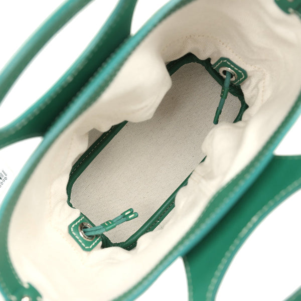 Goyard Goyardine Canvas Green Beluga Mini Bag Palladium Hardware