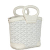 Goyard Goyardine Canvas White Beluga Mini Bag Palladium Hardware