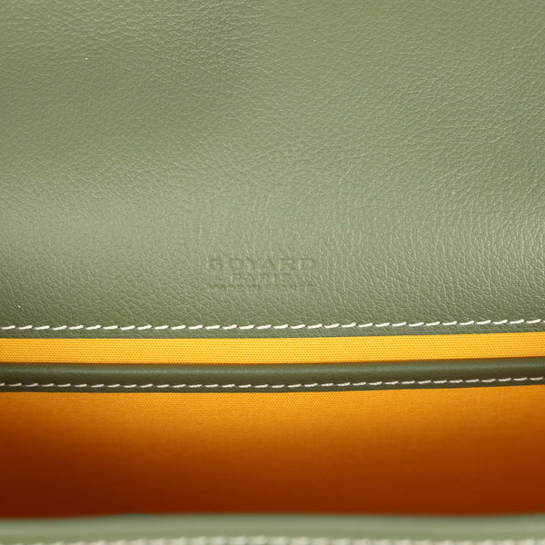 Goyard Goyardine Khaki Belvedere PM Palladium Hardware