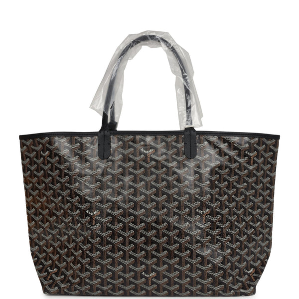Goyard Goyardine Black St. Louis PM Tote Bag Palladium Hardware