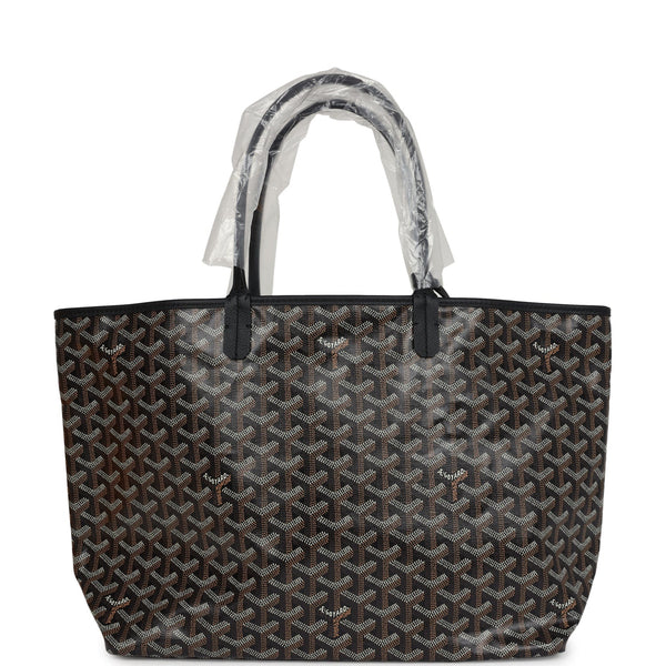 Goyard Goyardine Black St. Louis PM Tote Bag Palladium Hardware