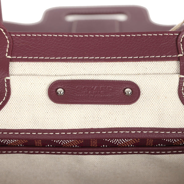 Goyard Saigon Tote Burgundy Goyardine Canvas Palladium Hardware