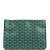 Goyard Goyardine Green Senat MM Pouch Palladium Hardware