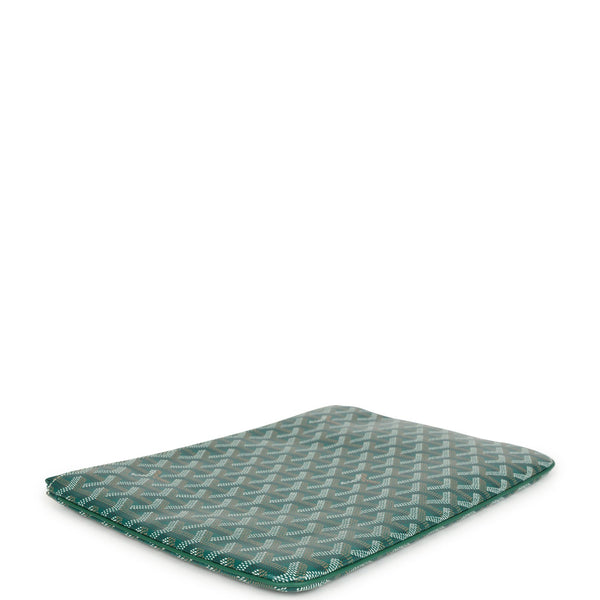 Goyard Goyardine Green Senat MM Pouch Palladium Hardware