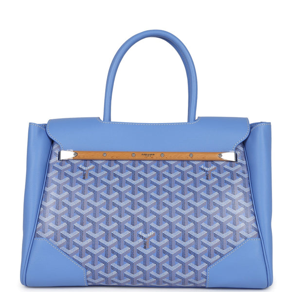 Goyard Saigon Tote Iris Goyardine Canvas Palladium Hardware
