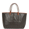 Goyard Goyardine Black and Brown St. Louis PM Tote Bag Palladium Hardware
