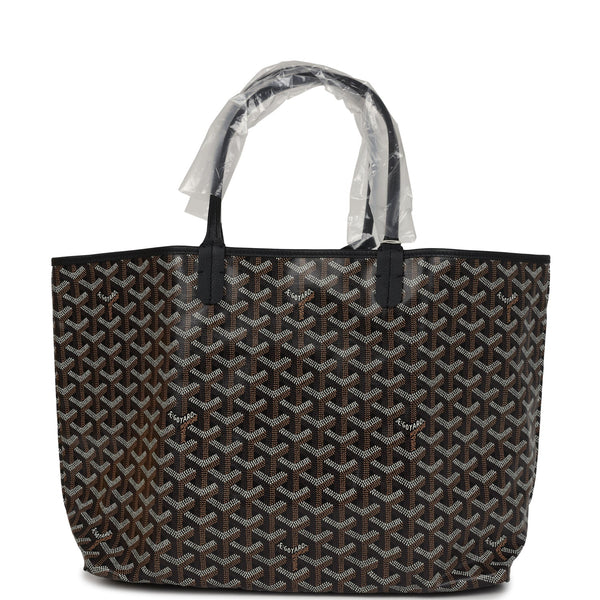Goyard Goyardine Black St. Louis PM Tote Bag Palladium Hardware