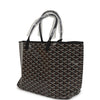 Goyard Goyardine Black St. Louis PM Tote Bag Palladium Hardware