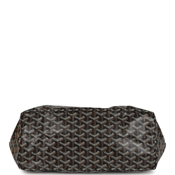 Goyard Goyardine Black St. Louis PM Tote Bag Palladium Hardware