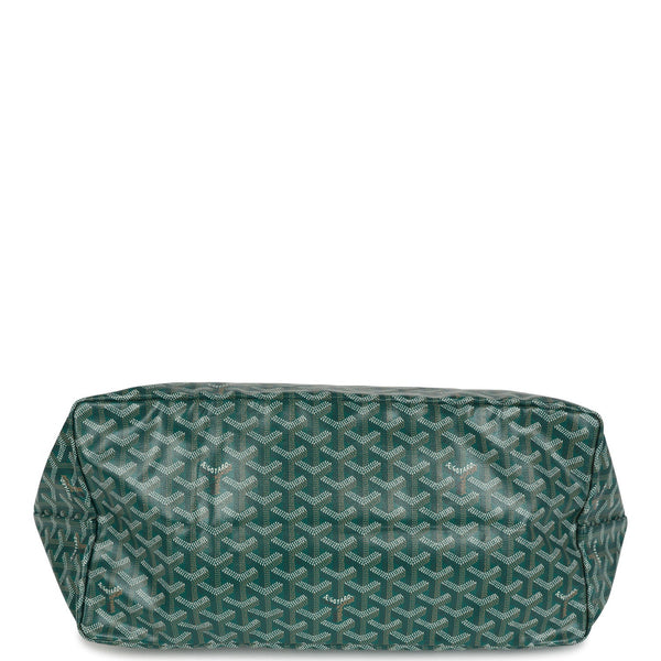 Goyard Goyardine Green St. Louis GM Tote Bag Palladium Hardware