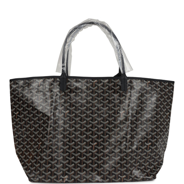 Goyard Goyardine Black St. Louis GM Tote Bag Palladium Hardware