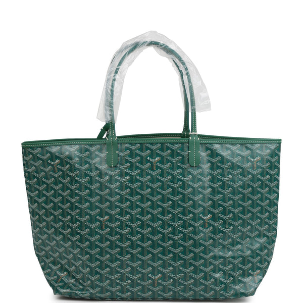 Goyard Goyardine Green St. Louis PM Tote Bag Palladium Hardware