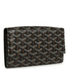 Goyard Goyardine Canvas Black Varenne Continental Wallet Bag Palladium Hardware