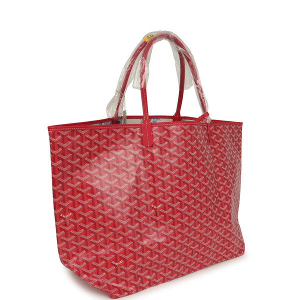 Goyard Goyardine Fuchsia St. Louis GM Tote Bag Palladium Hardware
