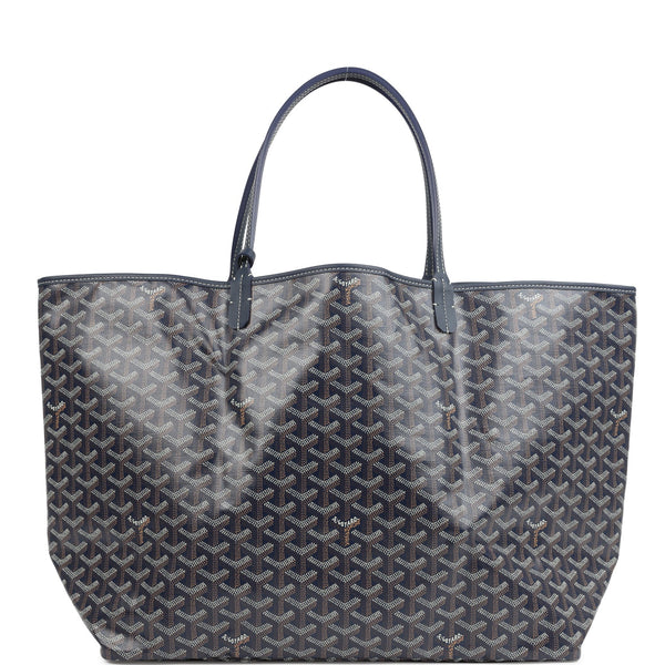 Goyard Goyardine Navy Saint Louis GM Tote Bag Palladium Hardware