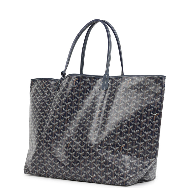 Goyard Goyardine Navy Saint Louis GM Tote Bag Palladium Hardware