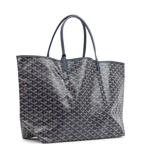 Goyard Goyardine Navy Saint Louis GM Tote Bag Palladium Hardware