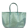 Goyard Goyardine Pearly Green St. Louis PM Tote Bag Palladium Hardware