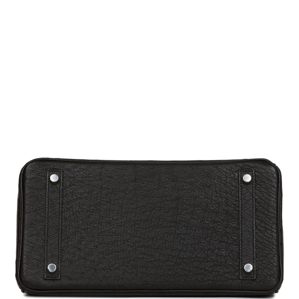 Hermes Birkin 30 Black MatteAlligator and Ostrich Touch Palladium Hardware