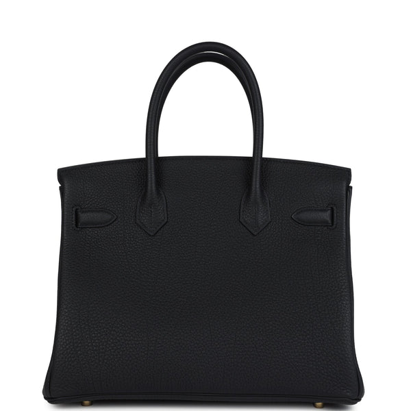 Hermes Birkin 30 Black Togo Gold Hardware