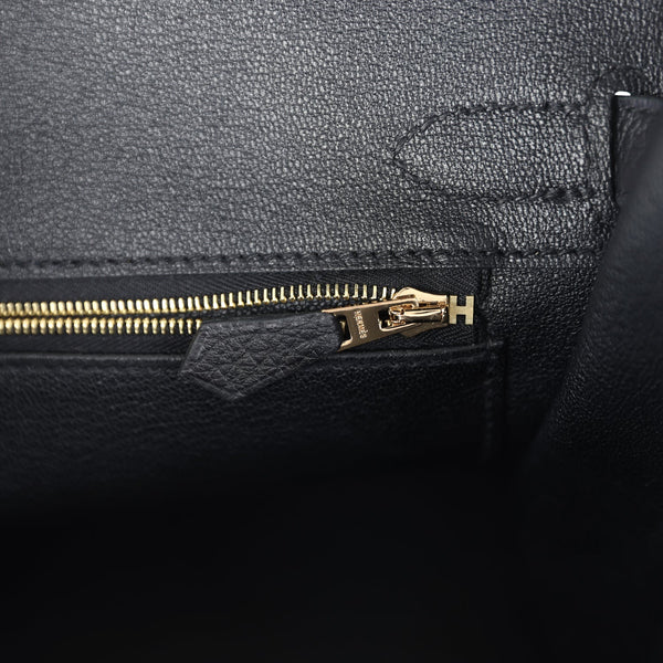 Hermes Birkin 30 Black Togo Gold Hardware