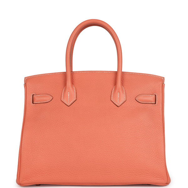 Pre-owned Hermes Birkin 30 Crevette Clemence Gold Hardware
