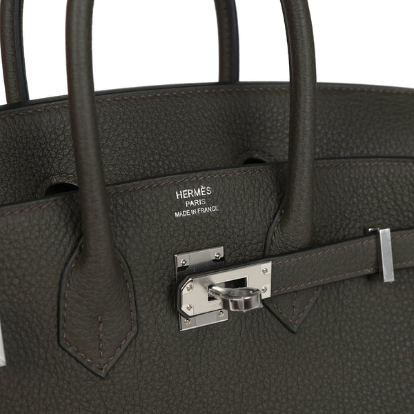 Hermes Birkin 25 Vert de Gris Togo Palladium Hardware