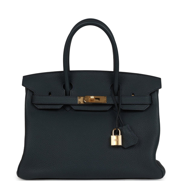 Hermes Birkin 30 Vert Rousseau Togo Gold Hardware
