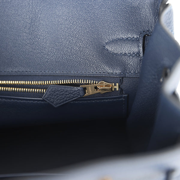 Hermes Birkin 25 Bleu Abysse Togo Gold Hardware