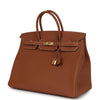 Hermes Birkin 40 Gold Togo Gold Hardware
