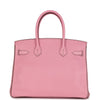 Pre-owned Hermes Special Order (HSS) Birkin 30 Bubblegum Verso Chèvre Brushed Gold Hardware
